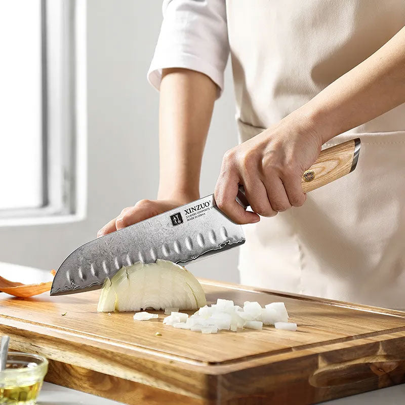 Cuchillo Santoku 18cm Clad 10Cr Paka+Bronce