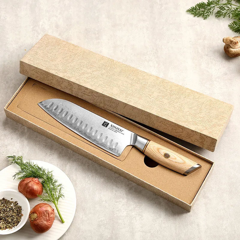 Cuchillo Santoku 18cm Clad 10Cr Paka+Bronce
