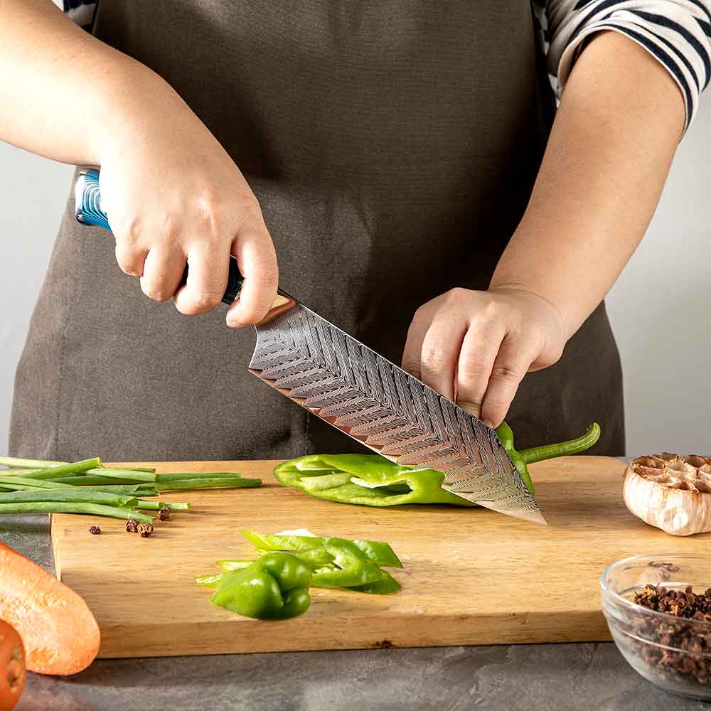 Cuchillo Bunka 18cm 10Cr+Damasco PLUMA