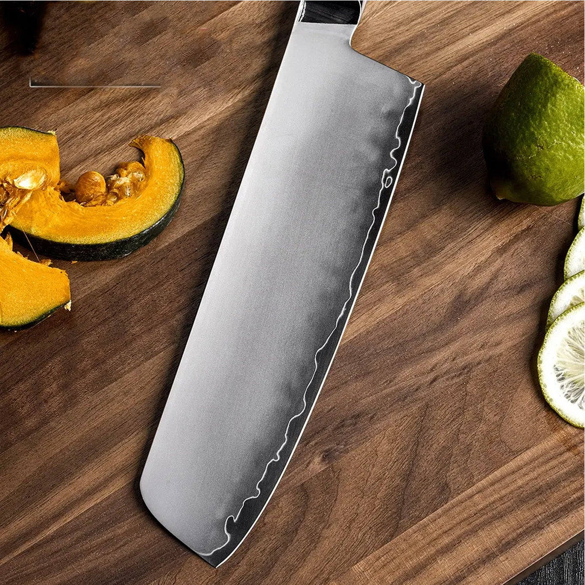 Cuchillo Nakiri 18cm 10Cr Clad mango G10