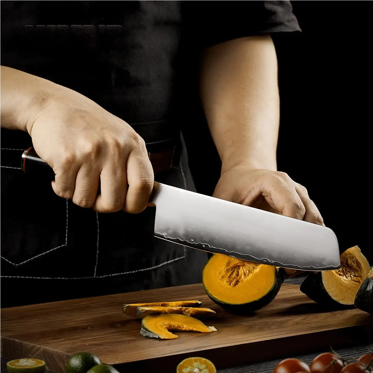 Cuchillo Nakiri 18cm 10Cr Clad mango G10