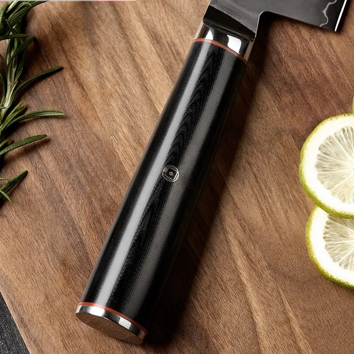 Cuchillo Nakiri 18cm 10Cr Clad mango D-forma G10