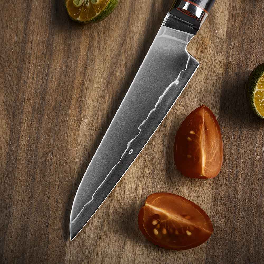 Cuchillo Petty 10cm 10Cr Clad mango D-forma G10