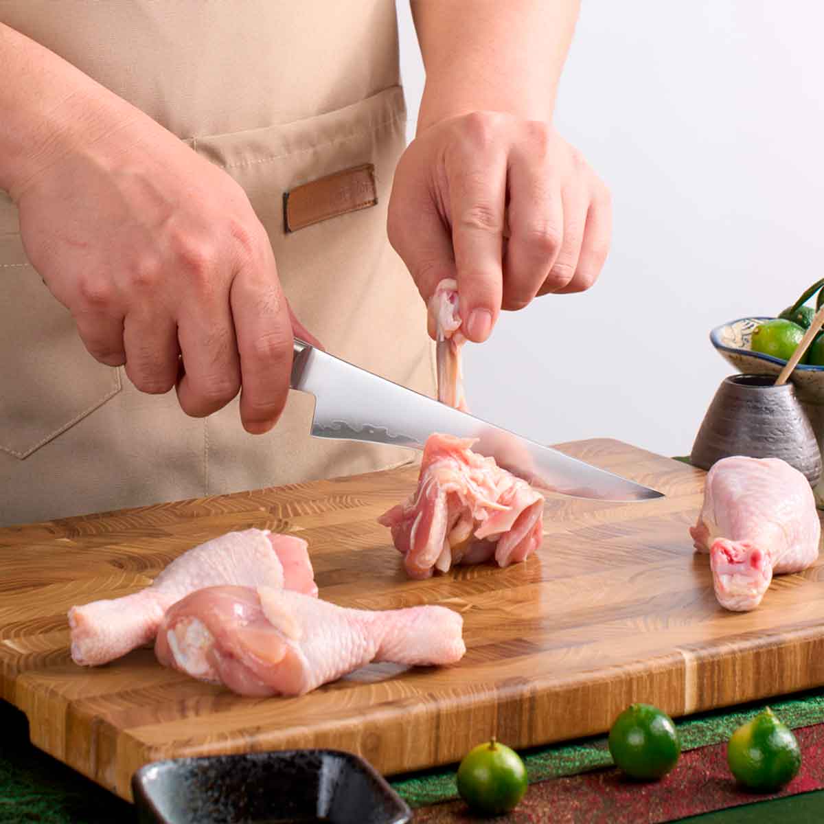 Cuchillo Deshuesador 16cm clad 10Cr Paka+Bronce