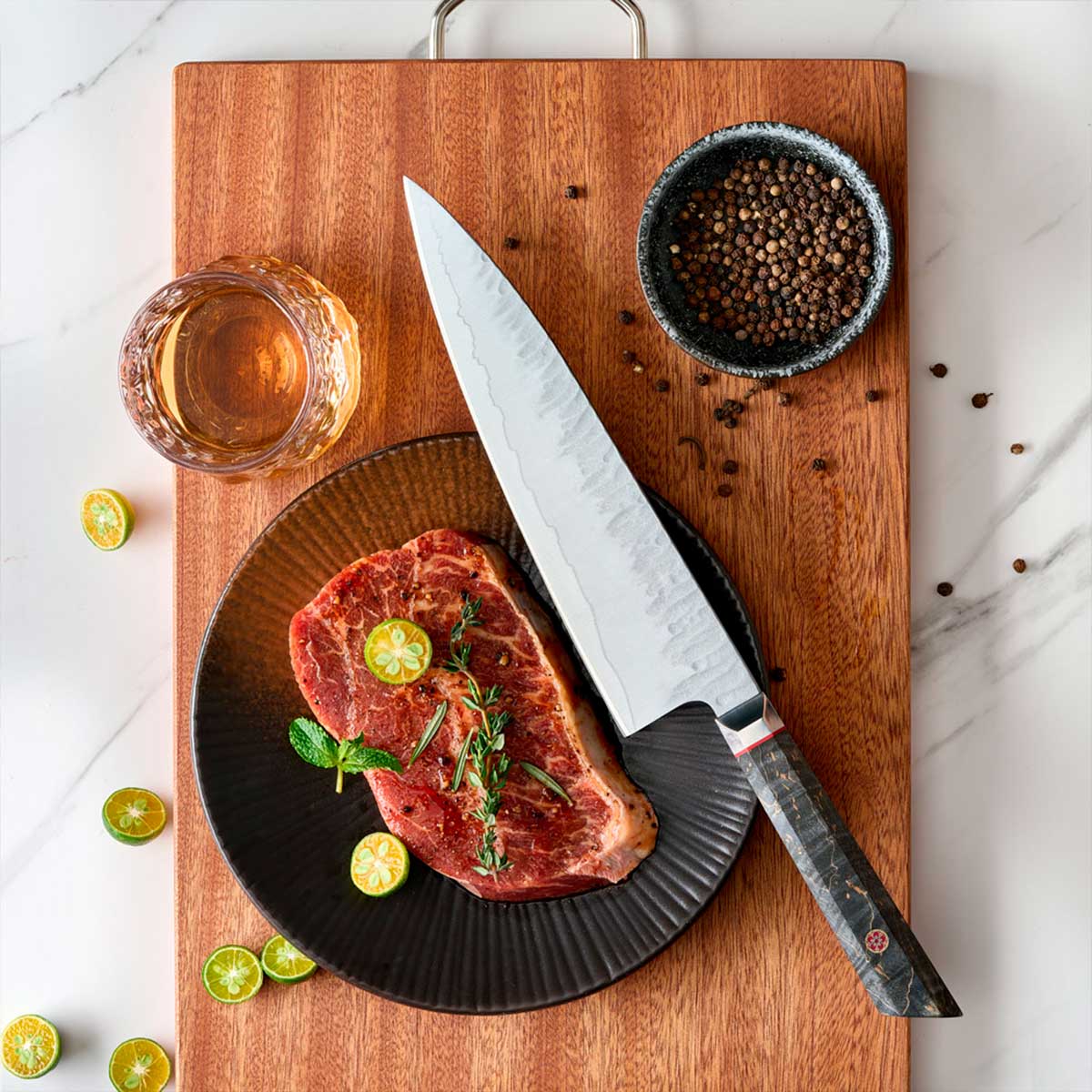 Cuchillo Gyuto 21cm 10Cr Madera+Inox