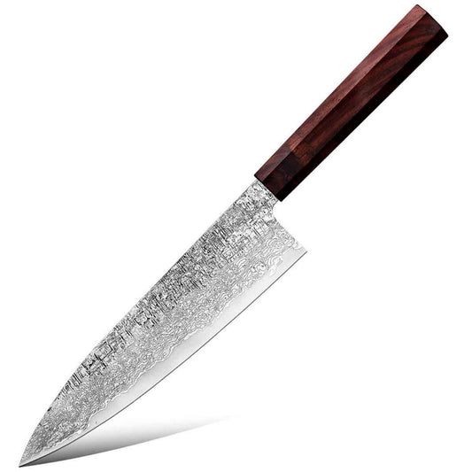 Cuchillo Gyuto 21cm 10Cr+Damasco Sándalo