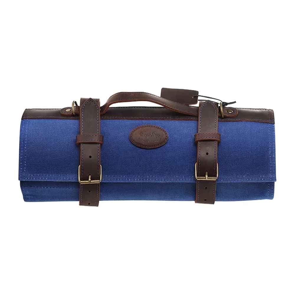 Maletín de chef de lona para 12 cuchillos Azul