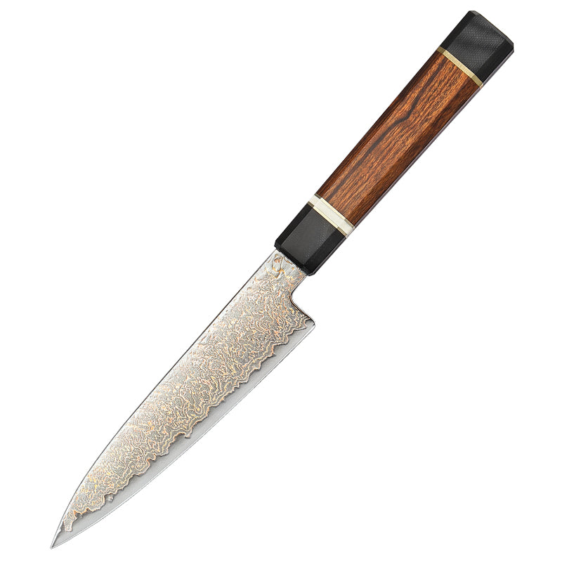 Cuchillo Ama de casa 14cm 12Cr Cobre+Damasco