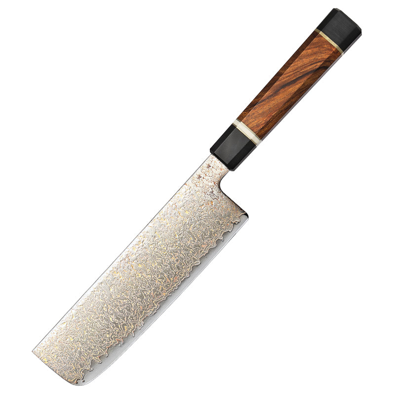 Cuchillo Nakiri 18cm 12Cr Cobre+Damasco