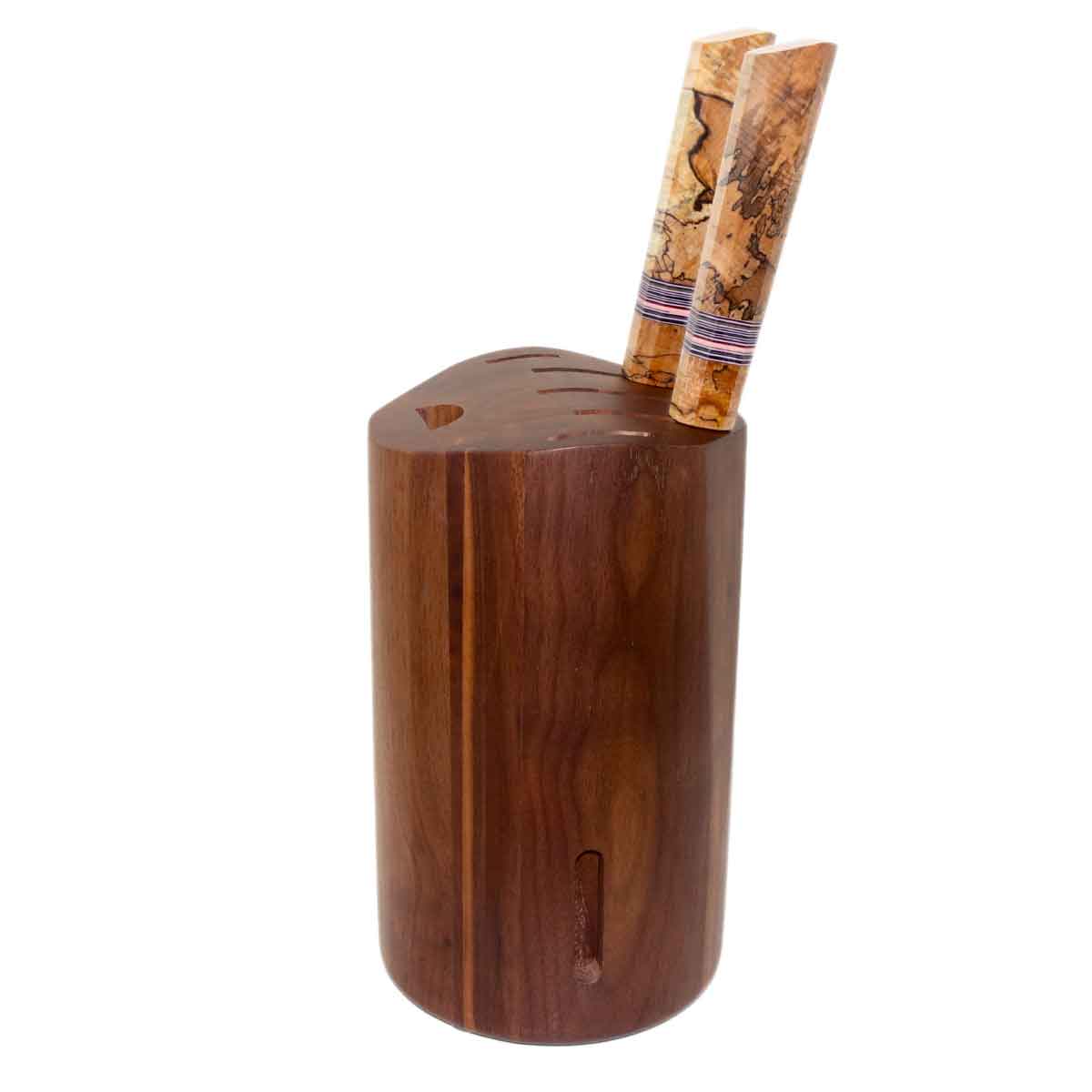 Soporte de madera Nogal para 5 cuchillos