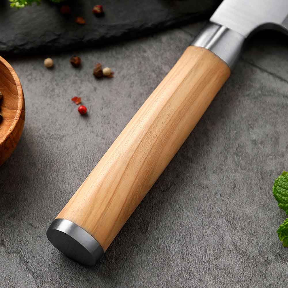 Cuchillo Deba 18cm acero 8Cr Olivo + Funda