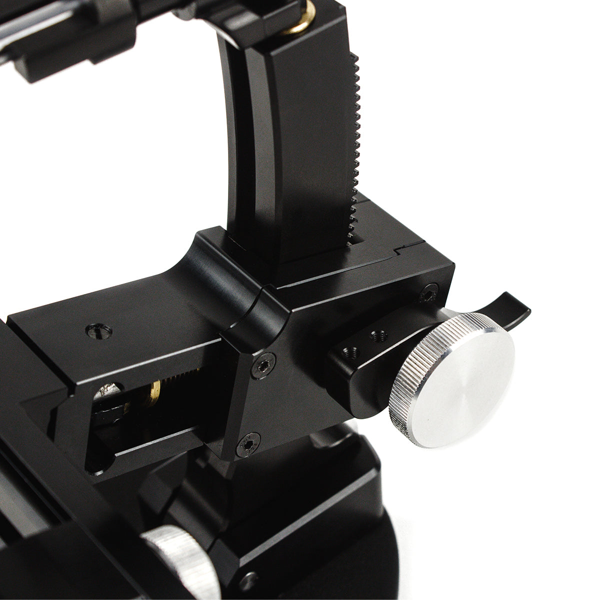 Afilador Angular TSPROF Kadet detalle de mechanismo de sujecion.