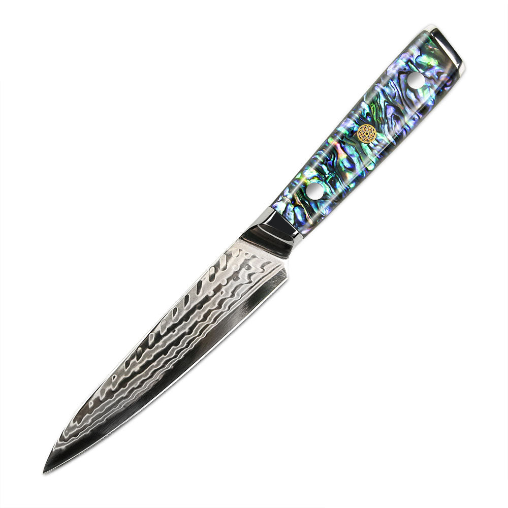 Cuchillo Utilitario 13cm 10Cr+Damasco ABALÓN