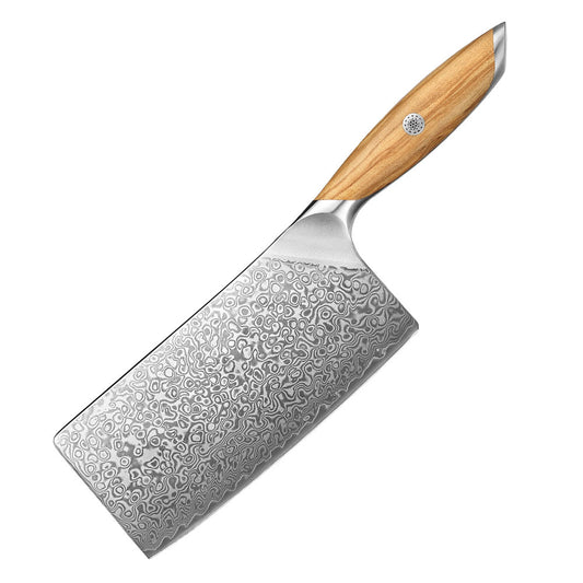 Hacha para verduras 18cm 14Cr+Damasco Olivo
