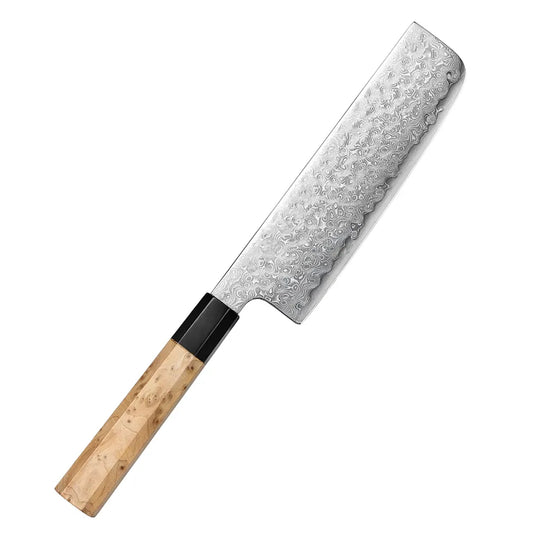 Cuchillo Nakiri 18cm Aogami2+Damasco Sicomoro