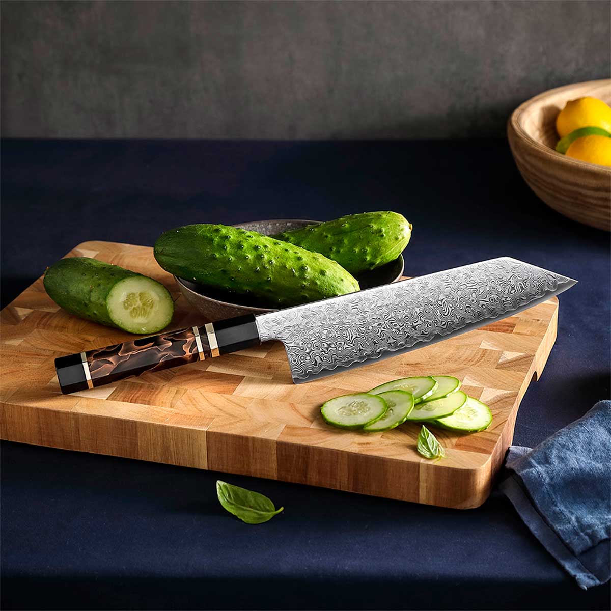 Cuchillo Kiritsuke 21cm ZDP-189+Damasco Bronce | PREMIUM