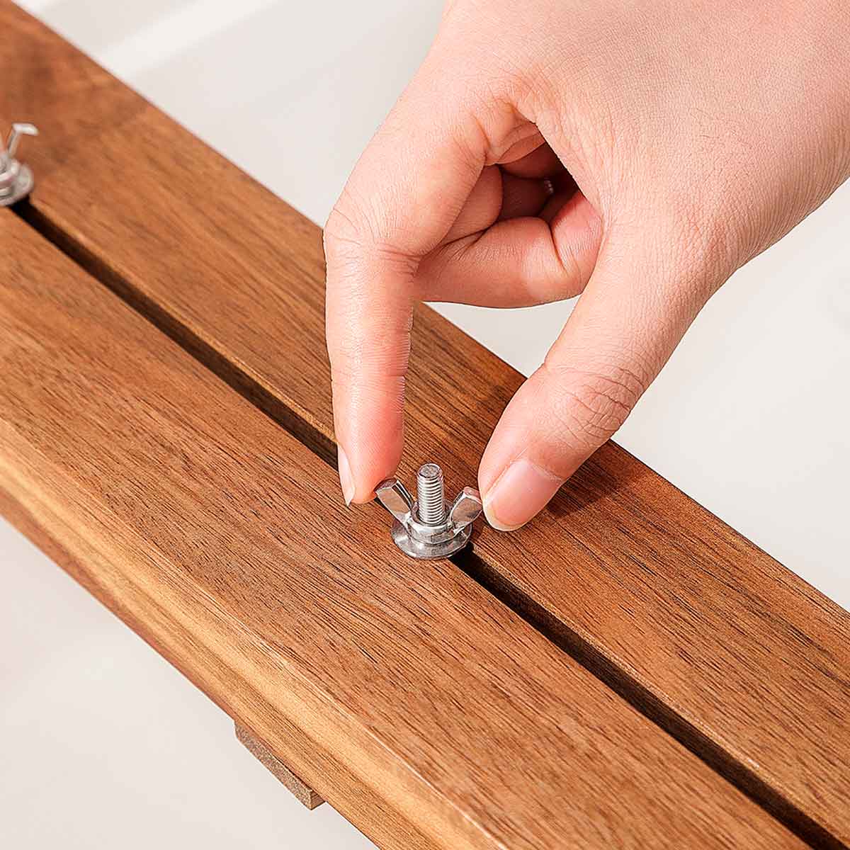 Soporte para piedra de afilar - puente de lavadero Acacia