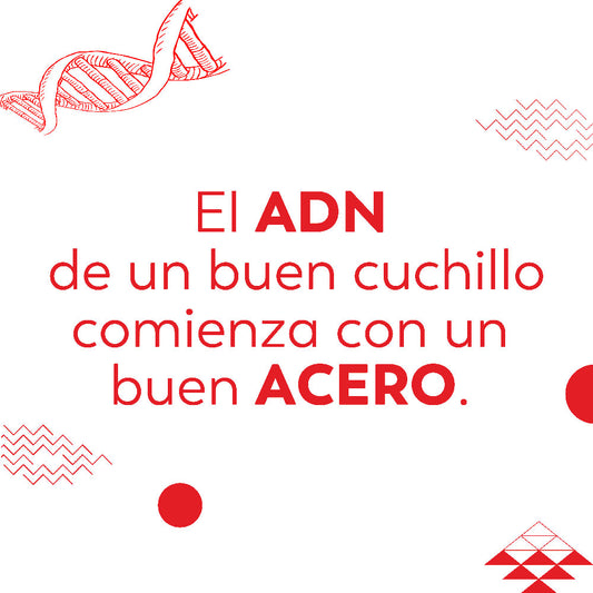ADN de un buen cuchillo de cocina comienza con un buen acero.