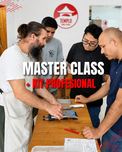 Master Class Grupal de Afilado Cuchillos de Cocina +Kit Profesional Incluido