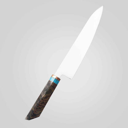 Cuchillo Gyuto 23cm 10Cr Single colores variados + Funda - Ensamblado TDF