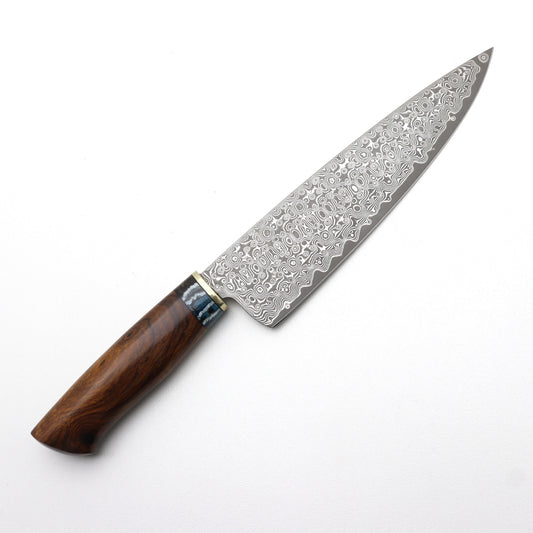 Cuchillo Gyuto 21cm 10Cr+Damasco Madera