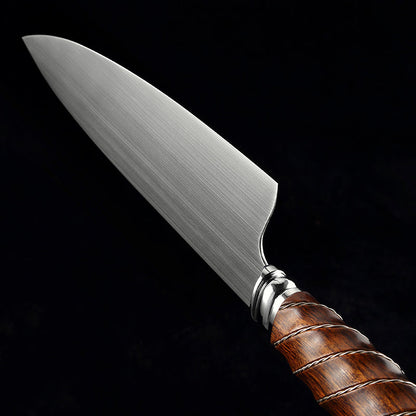 Cuchillo Gyuto 21cm M390 Titanio+Plata+Rubi