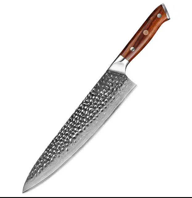 Cuchillo Gyuto 24cm 10Cr+Damasco Martillado IronWood