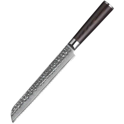 Cuchillo de Pan 20cm CAFE 10Cr+Damasco