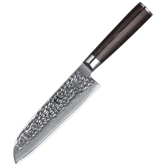 Cuchillo Santoku 18cm CAFE 10Cr+Damasco