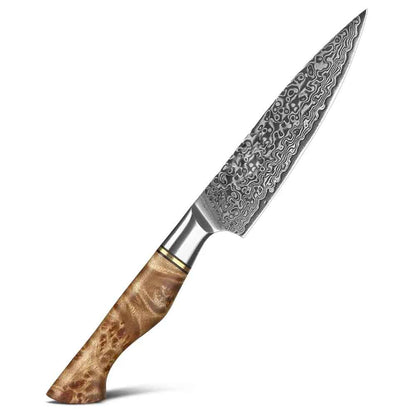 Cuchillo Utilitario 13cm 10Cr+Damasco Sicomoro