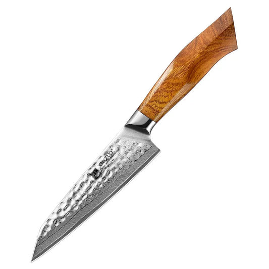 Cuchillo Utilitario 13cm SRS13+damasco Martillado IronWood