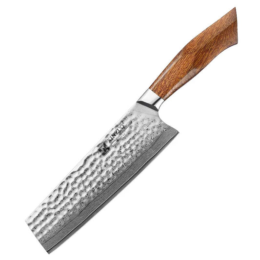 Cuchillo Nakiri 18cm SRS13+damasco Martillado IronWood