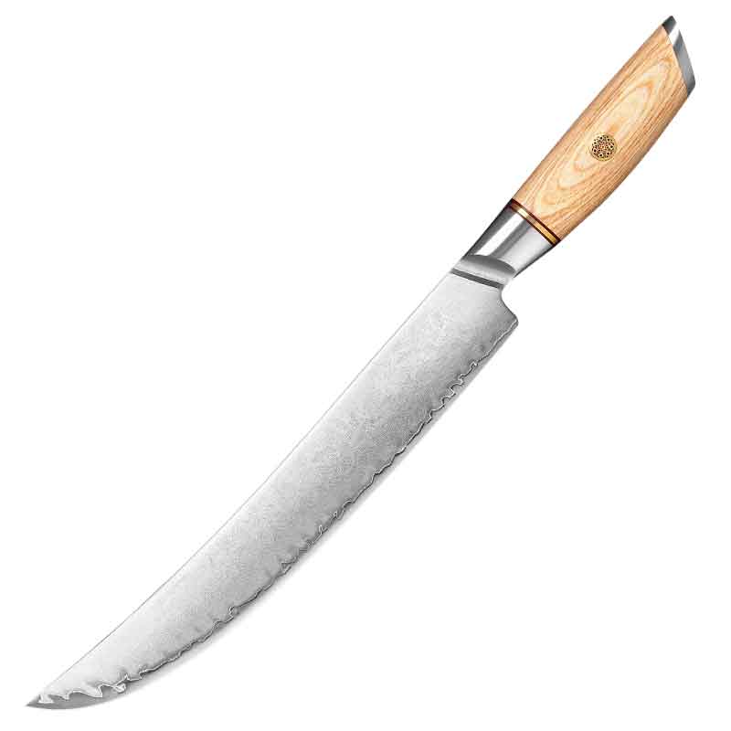 Cuchillo Rebanar 24cm Clad 10Cr Paka+Bronce