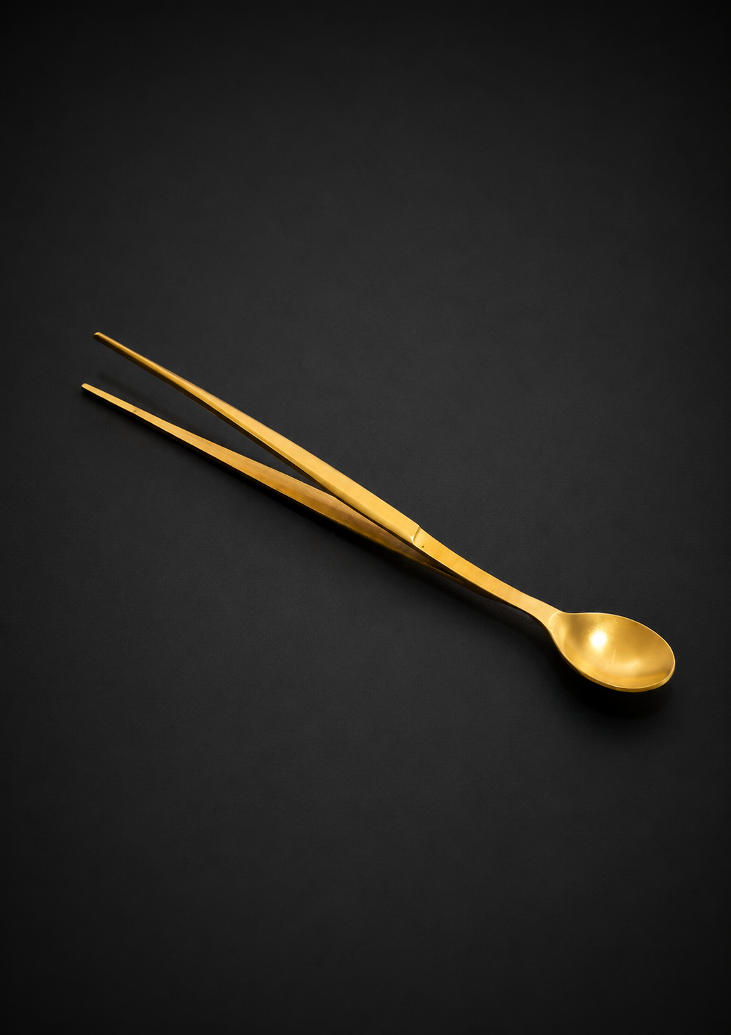 Pinza + cuchara de degustación 17cm Inox