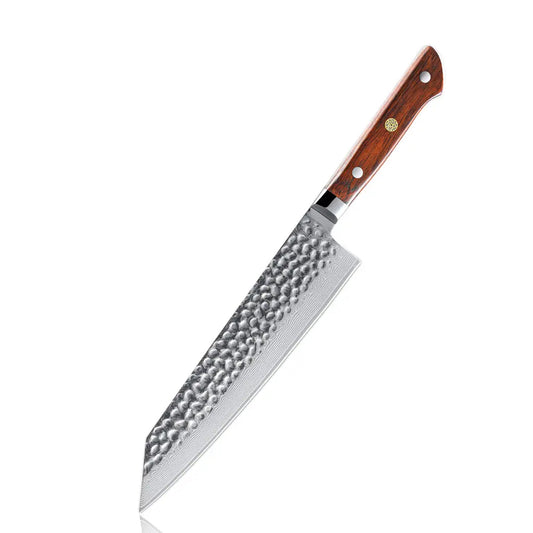 Cuchillo Kiritsuke 21cm 10Cr Damasco Martillado RoseWood clásico