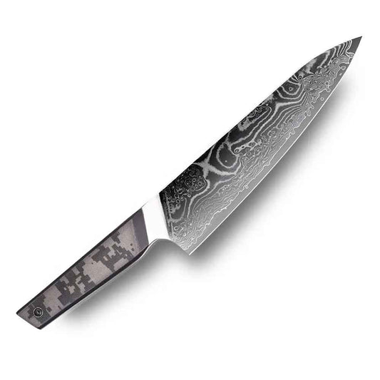 Cuchillo Gyuto 21cm 10Cr+Damasco CAMUFLADO