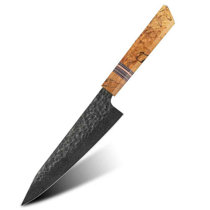 Cuchillo Kiritsuke 18cm Kurouchi 440c mango Arce estabilizado