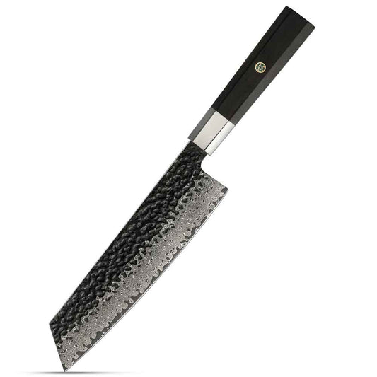 Cuchillo Kiritsuke 19cm 10Cr+Kurouchi Damasco mango Inox+Ebano