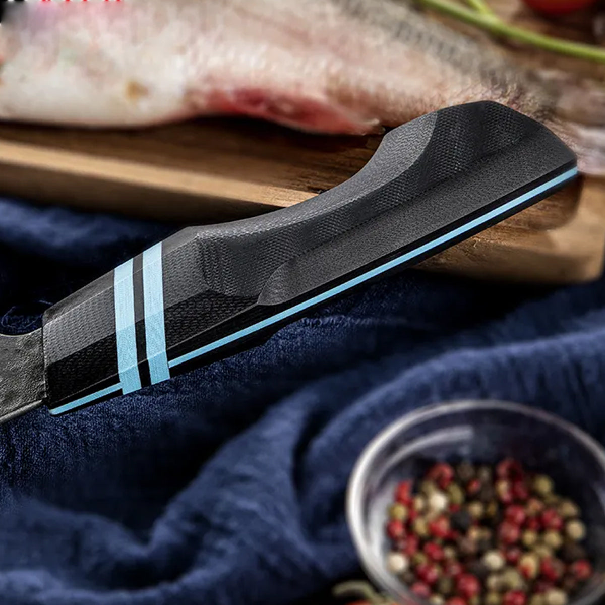 Cuchillo Gyuto 20cm 10Cr+Damasco Full Tang+G10