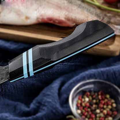 Cuchillo Gyuto 20cm 10Cr+Damasco Full Tang+G10
