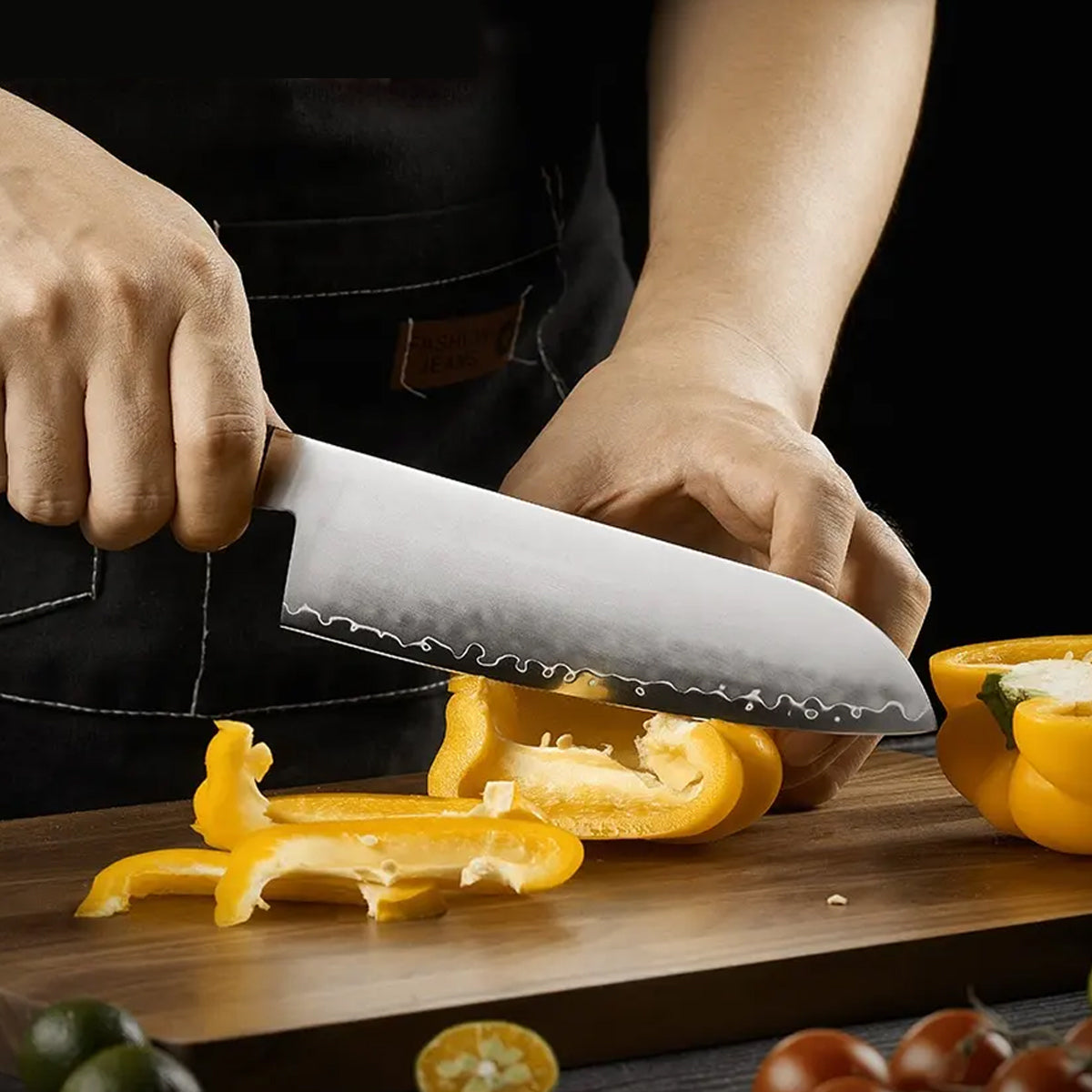 Cuchillo Santoku 18cm 10Cr Clad mango G10