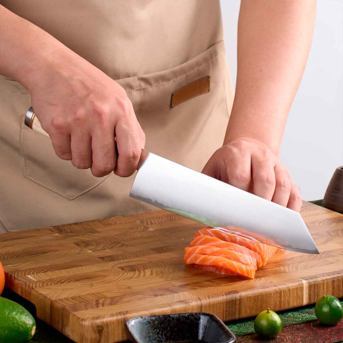 Cuchillo Kiritsuke 21cm clad 10Cr Paka+Bronce