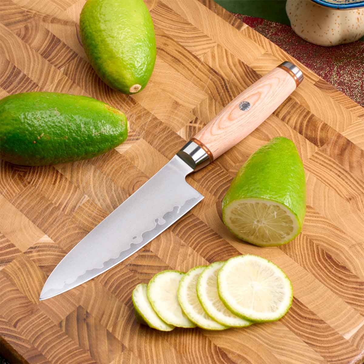 Cuchillo Utilitario 13cm clad 10Cr Paka+Bronce