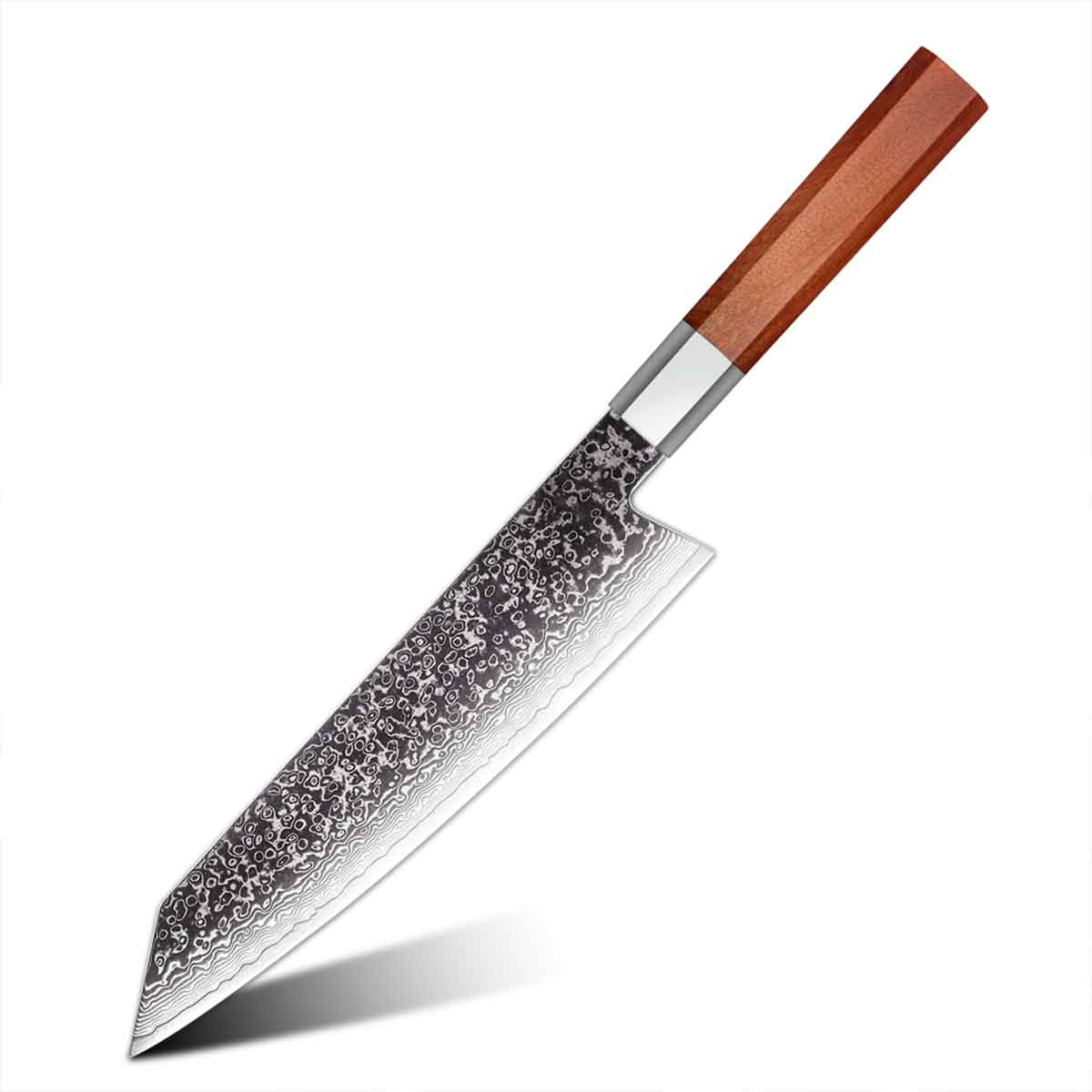 Cuchillo Kiritsuke 21cm Damasco lluvia+10Cr Madera+Inox