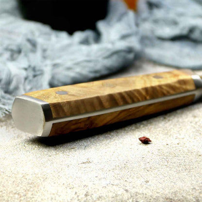 Cuchillo Kiritsuke 21 cm Damasco 440c Mango Olivo