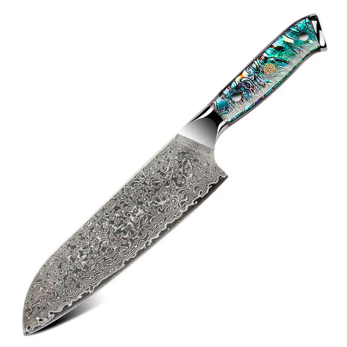 Cuchillo Santoku 18cm 10Cr+Damasco ABALÓN
