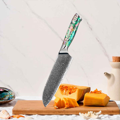 Cuchillo Santoku 18cm 10Cr+Damasco ABALÓN