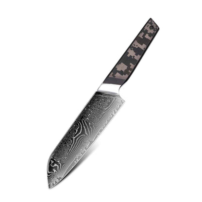 Cuchillo Santoku 18cm 10Cr+Damasco CAMUFLADO