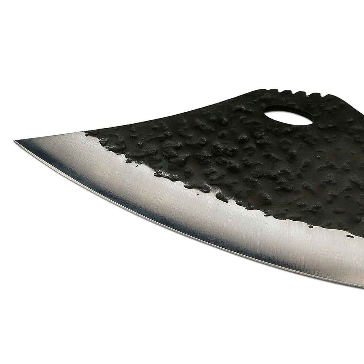 Hacha Serbia Carnicero 15cm 5Cr Wengué + funda cuero