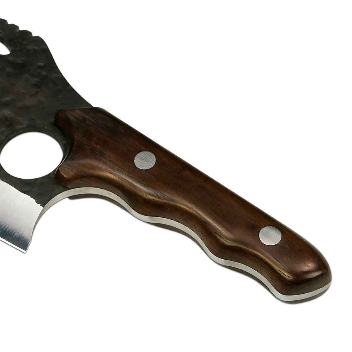 Hacha Serbia Carnicero 15cm 5Cr Wengué + funda cuero